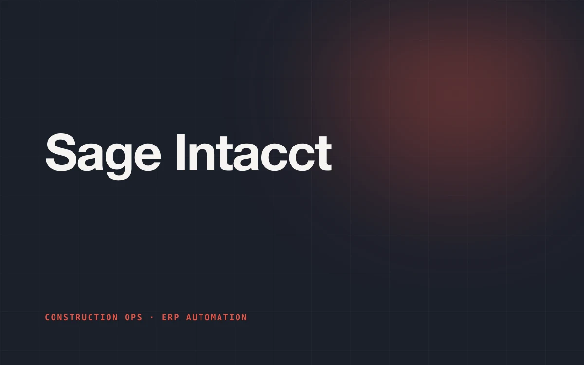 AI-Assisted Sage Intacct Automation title card