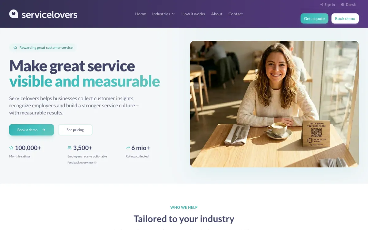Servicelovers customer-experience website