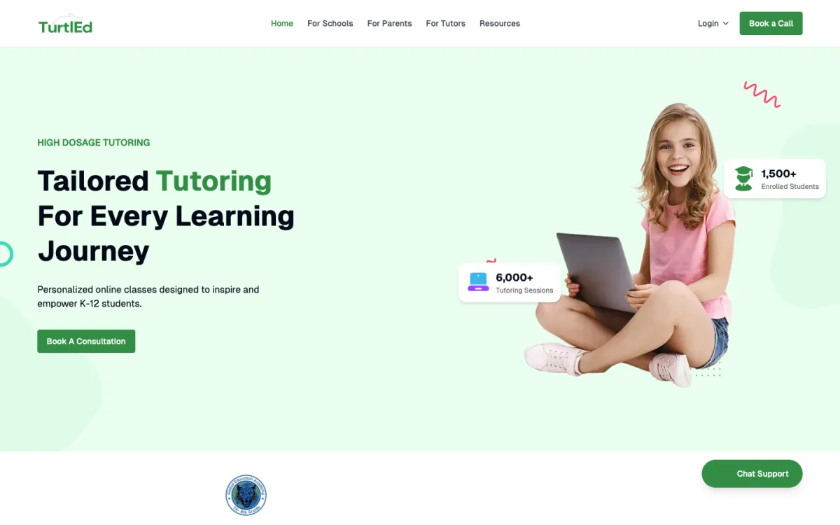 TurtlEd public tutoring website